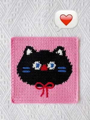 Black Cat Pixel Placemat