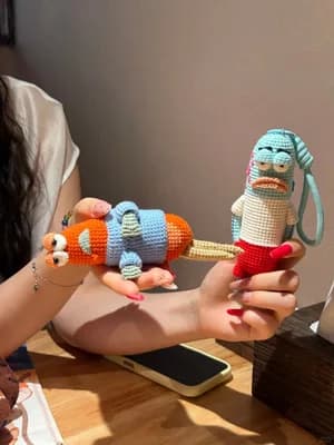 Bikini Bottom Fish Pair (Cool & Lazy Fish) — free crochet pattern