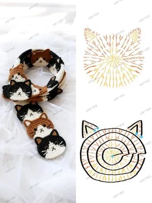 Cat Face Medallion — free crochet pattern