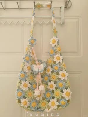 Dopamine Flower Bag and Charms — free crochet pattern