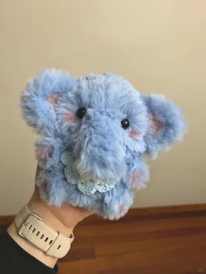 Fluffy Mini Elephant — free crochet pattern