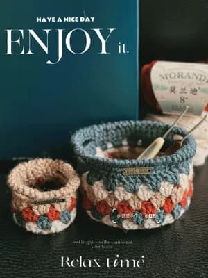 Granny-Stitch Storage Basket — free crochet pattern