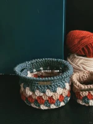 Granny-Stitch Storage Basket — view 2
