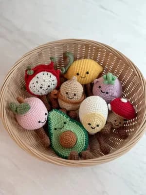 Jellycat-Style Fruit Mobile Charms — view 2