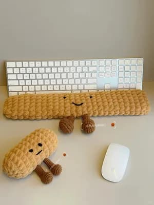 Jellycat-Style Keyboard Wrist Rest & Phone Stand — view 3