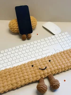 Jellycat-Style Keyboard Wrist Rest & Phone Stand — view 5