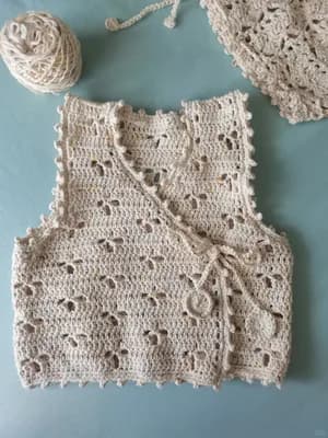 Lace Vest and Baby Booties — view 2