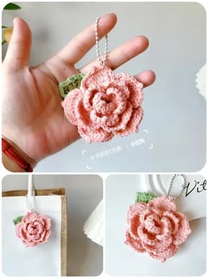 One-Piece Camellia Flower — free crochet pattern