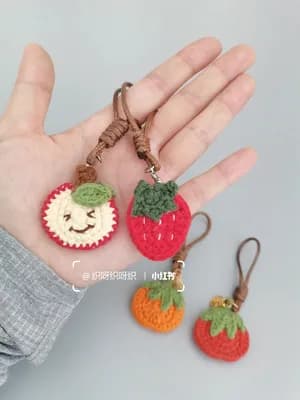 Persimmon & Apple Charms — view 3