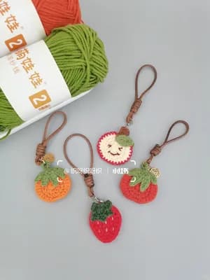 Persimmon & Apple Charms — view 4