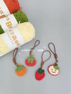 Persimmon & Apple Charms — view 6