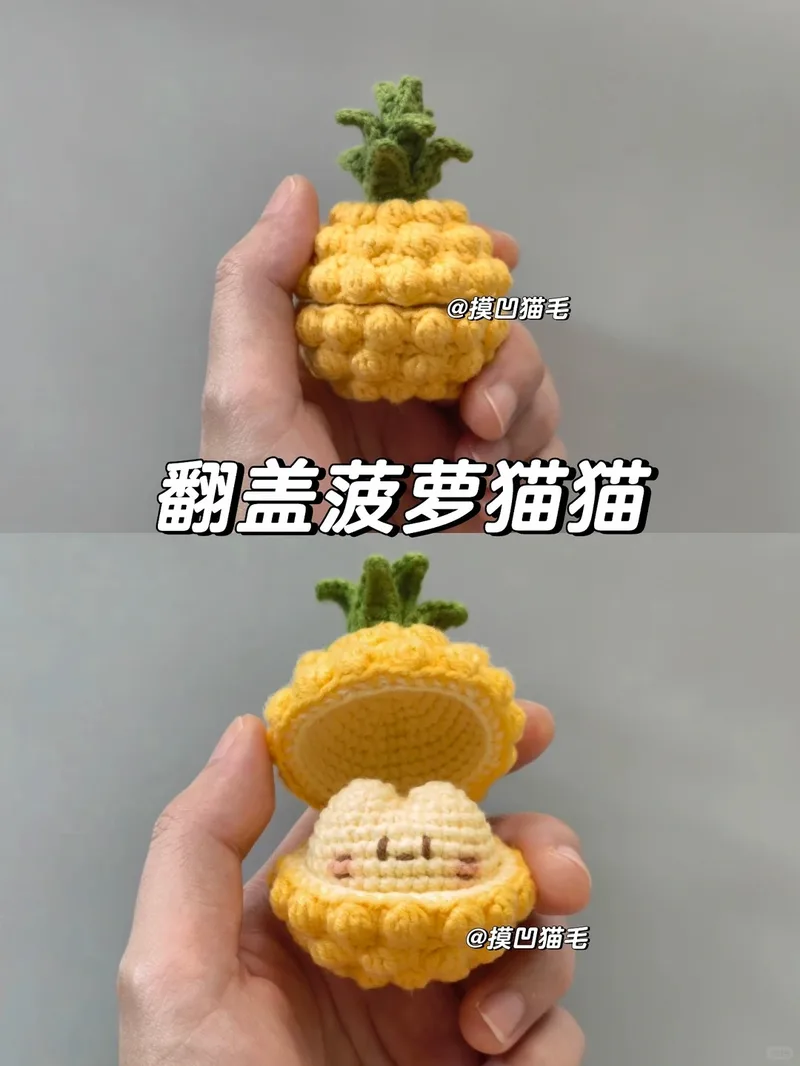 Pineapple Cat — finished crochet project photo