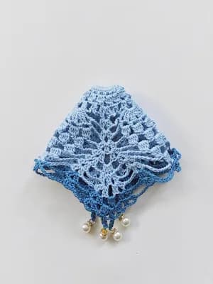 Pineapple Lace Square Motif (~20cm) — view 4