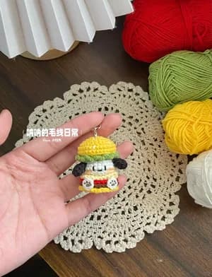 Pochacco Burger Charm — view 2