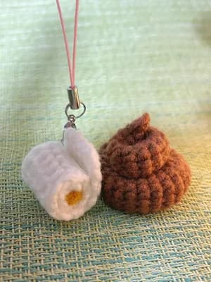 Poop & Toilet-Paper Charm — view 2