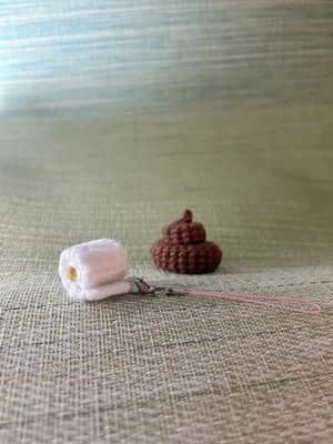 Poop & Toilet-Paper Charm — view 4