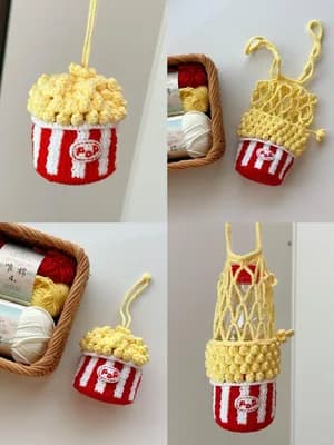 Popcorn Bucket Cup Sleeve with Net
