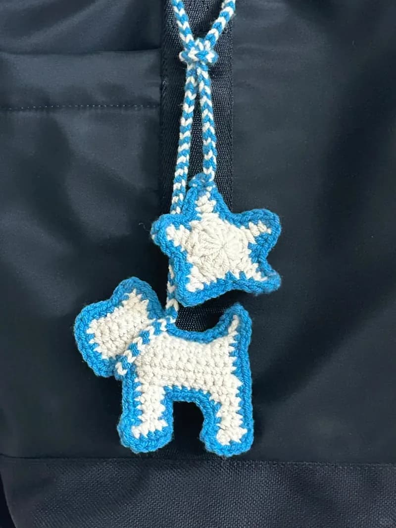 Puppy and Star Charms — finished crochet project photo