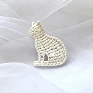 Quiet Cat Appliqué — free crochet pattern