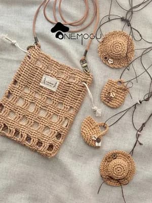 Raffia Straw Hat & Basket Charms — free crochet pattern