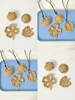 Raffia Mini Charms — free crochet pattern