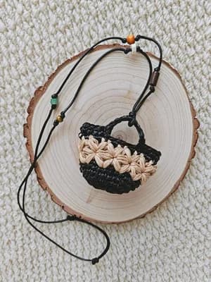 Raffia Mushroom Charm — view 5