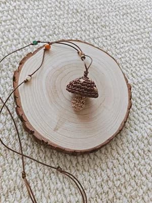 Raffia Mushroom Charm — view 6