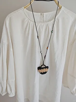 Raffia Mushroom Charm — view 7