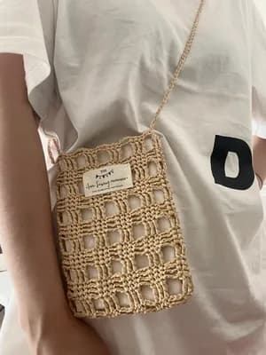 Raffia Openwork Bag — view 4