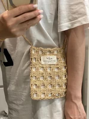Raffia Openwork Bag — view 5
