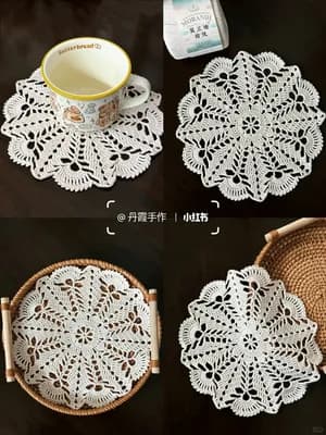 Round Lace Coaster — free crochet pattern