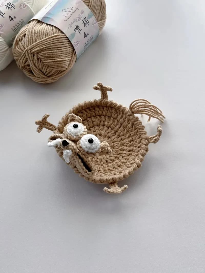 Unlucky Chipmunk Coaster — finished crochet project photo