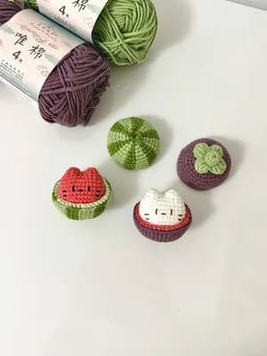 Watermelon and Mangosteen Cats — view 3