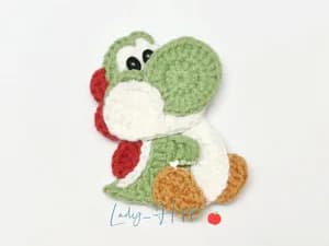 Yoshi Brooch — free crochet pattern