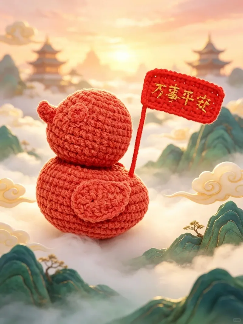 All-Is-Well Lucky Duck — finished crochet project photo