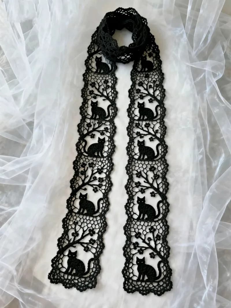 Little-Cat Scarf — finished crochet project photo