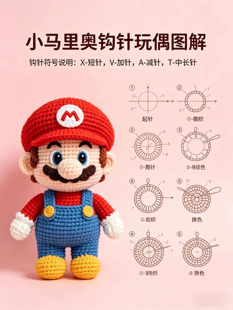 Mini Mario Doll — finished crochet project photo