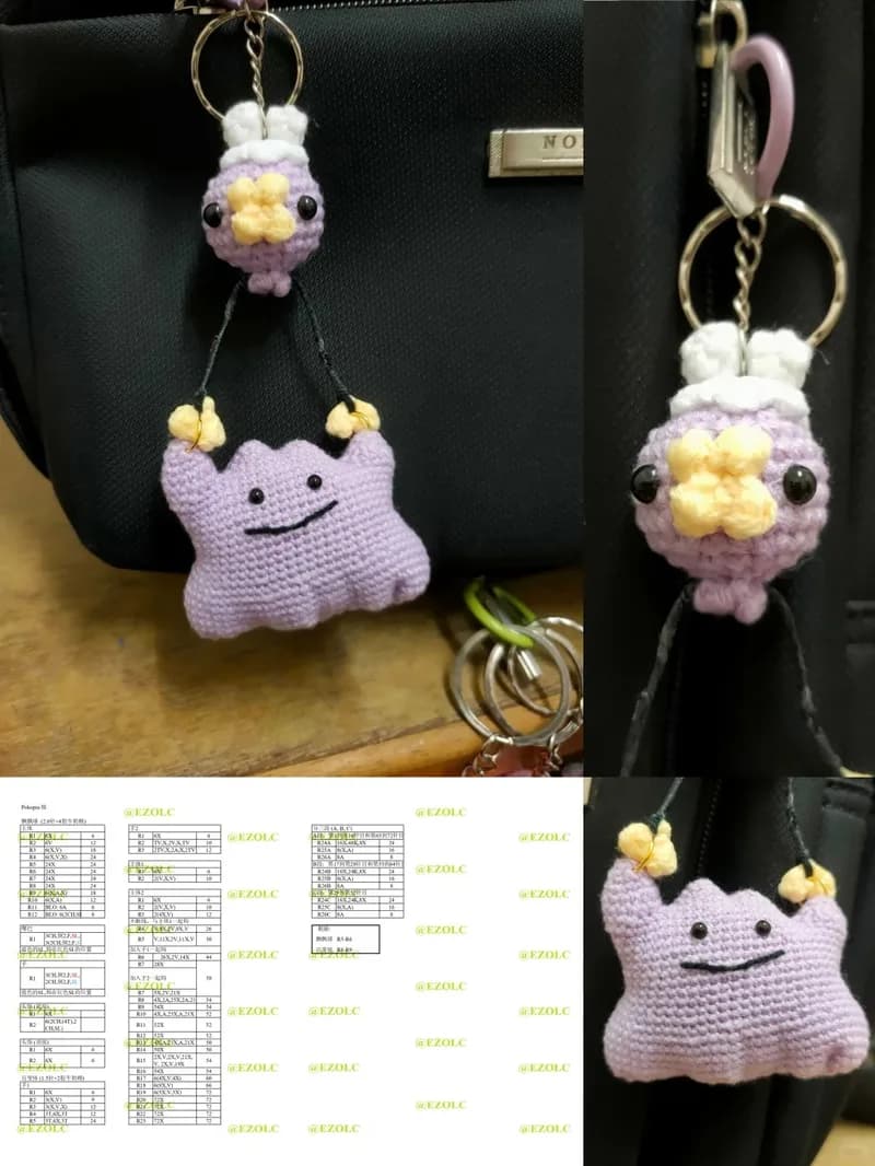 Pokopia Drifloon & Ditto — finished crochet project photo