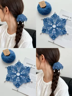 Airy Openwork Scrunchie — free crochet pattern
