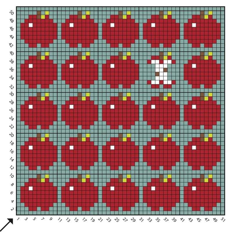 Apple Blanket crochet symbol chart 2
