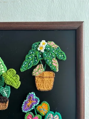 Begonia Potted-Plant Fridge Magnet — view 2