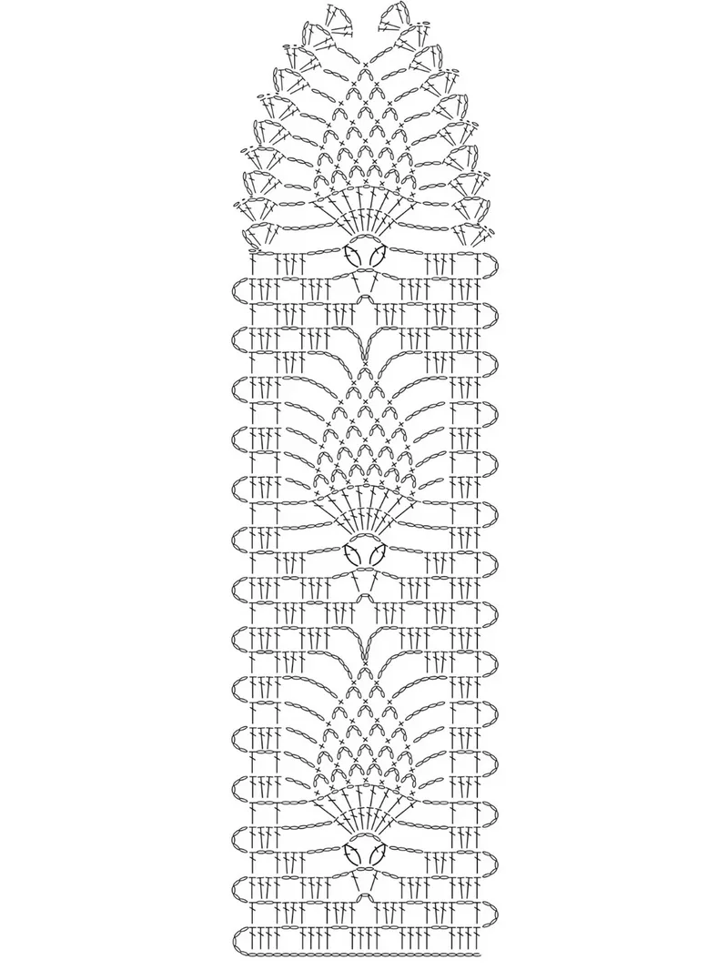 Lace Collar crochet symbol chart