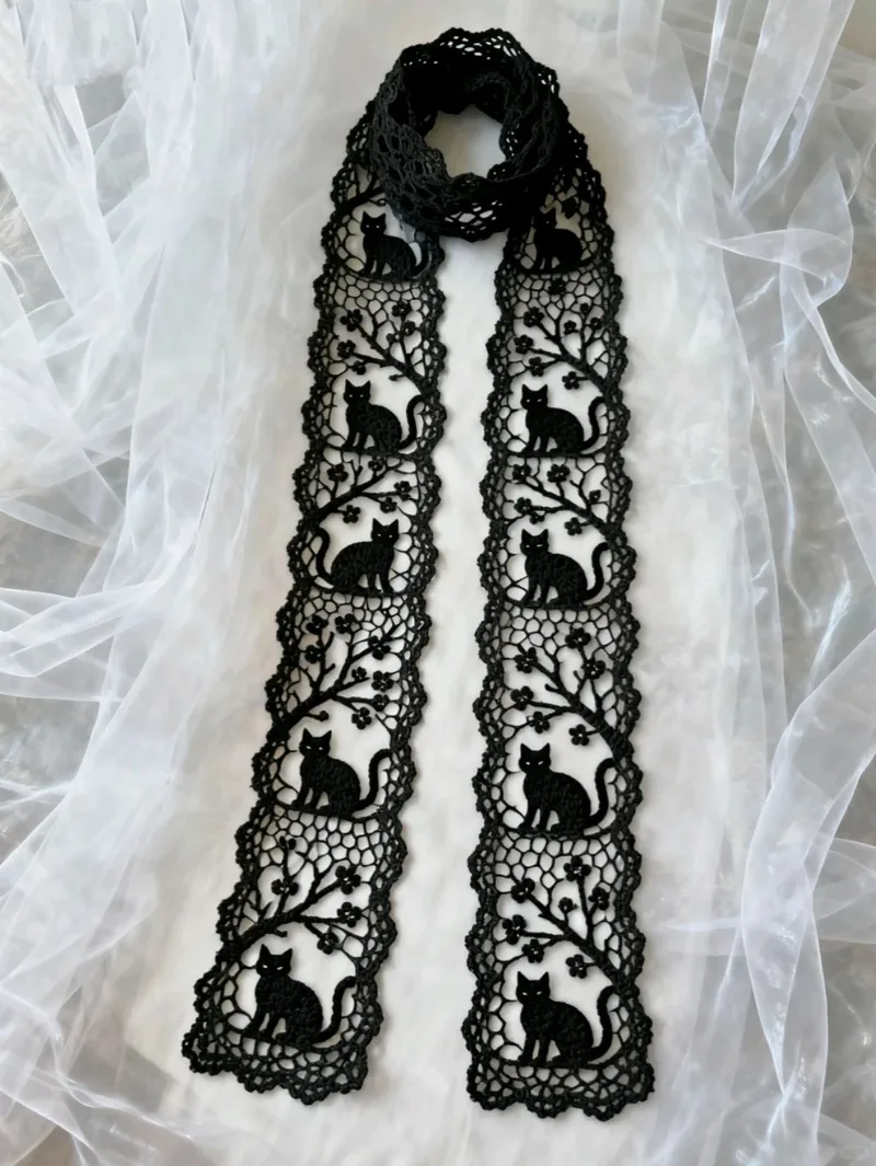 Little-Cat Scarf — finished crochet project photo