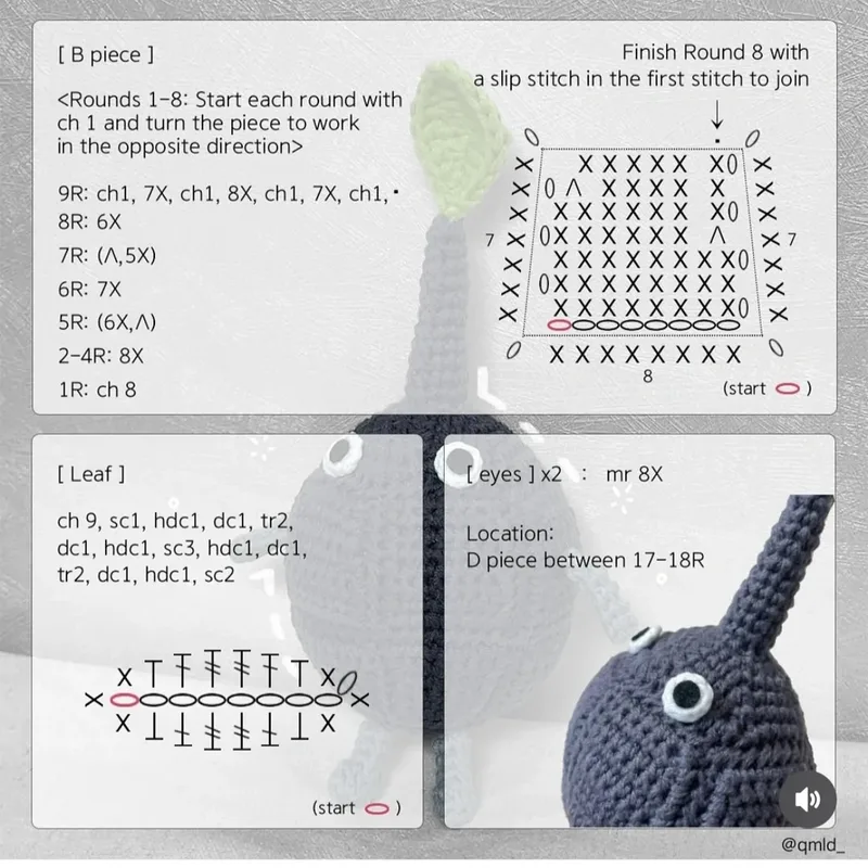 Pikmin Collection crochet symbol chart 8