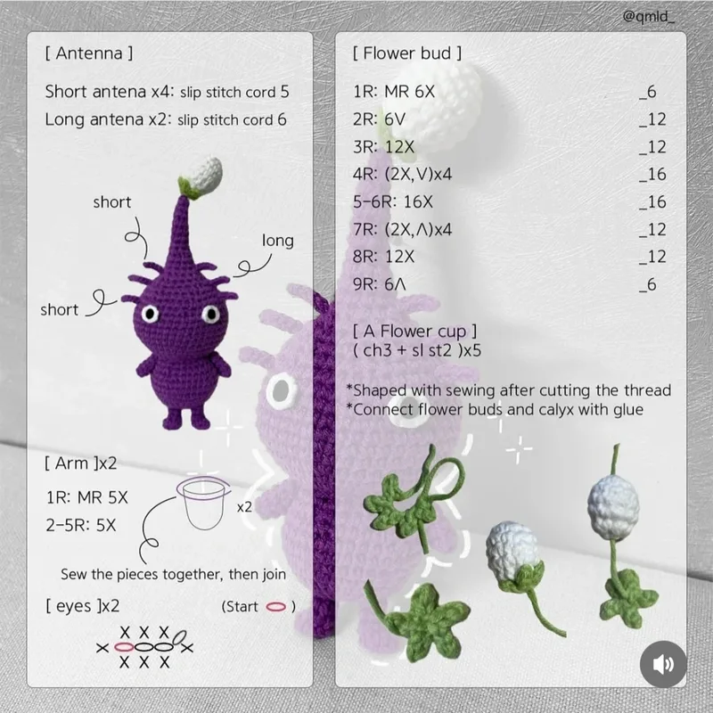 Pikmin Collection crochet symbol chart 2
