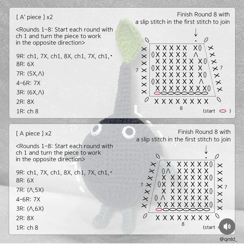 Pikmin Collection crochet symbol chart 6
