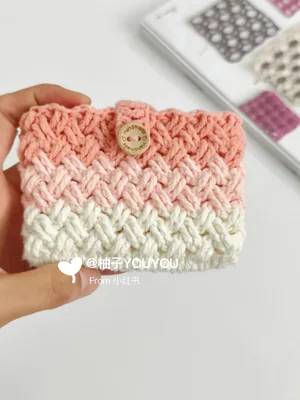 Pink Diagonal Stripe Phone Bag — view 3