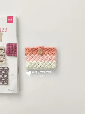 Pink Diagonal Stripe Phone Bag — view 4