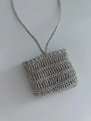 Sparkle Silver Earphone Bag — view 3