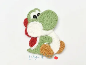 Yoshi Brooch — free crochet pattern